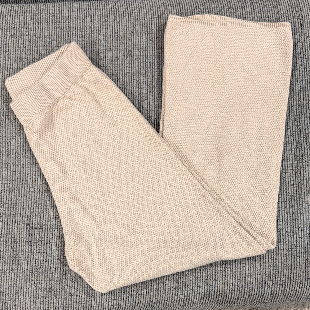 Cotton Blend Woven Wide Leg Comfy Casual Lounge Pants Normcore Size Small